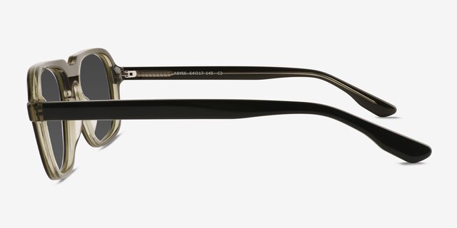 Abyss Dark Olive Green AcetateSunglass Frames from EyeBuyDirect, Side View