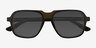 Abyss Dark Olive Green AcetateSunglass Frames from EyeBuyDirect, Closed View