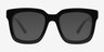 Los Angeles Black AcetateSunglass Frames from EyeBuyDirect, Front View
