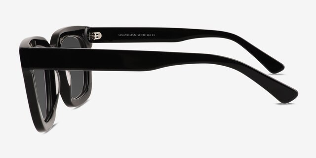 Los Angeles Black AcetateSunglass Frames from EyeBuyDirect, Side View