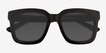 Los Angeles Black AcetateSunglass Frames from EyeBuyDirect, Closed View