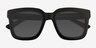 Los Angeles Black AcetateSunglass Frames from EyeBuyDirect, Closed View