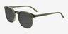 Academy Clear Green AcetateSunglass Frames from EyeBuyDirect, Angle View