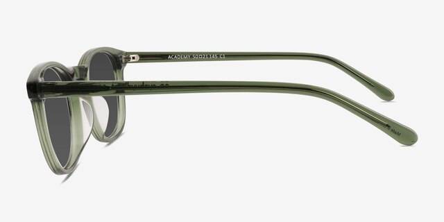 Academy Clear Green AcetateSunglass Frames from EyeBuyDirect, Side View