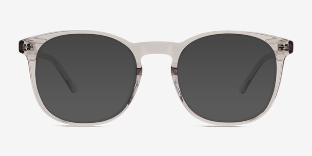 Academy Clear Gray AcetateSunglass Frames from EyeBuyDirect, Front View