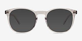 Academy Clear Gray Acétate Soleil de Lunette de vue d'EyeBuyDirect, Vue de Face