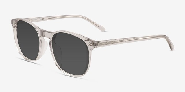 Academy Clear Gray AcetateSunglass Frames from EyeBuyDirect, Angle View