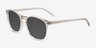 Academy Clear Gray AcetateSunglass Frames from EyeBuyDirect, Angle View
