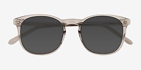 Academy Clear Gray Acétate Soleil de Lunette de vue d'EyeBuyDirect, Vue Rapprochée