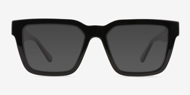Zoink Black PlasticSunglass Frames from EyeBuyDirect, Front View