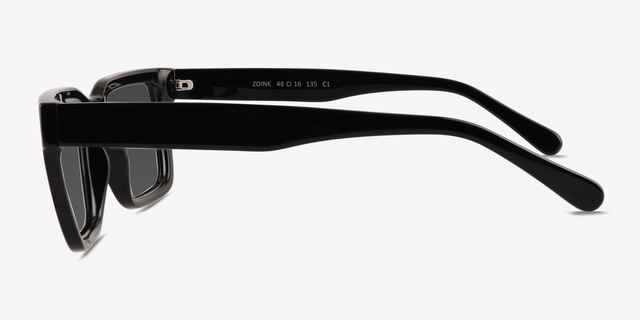 Zoink Black PlasticSunglass Frames from EyeBuyDirect, Side View