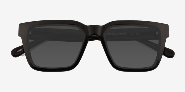 Zoink Black PlasticSunglass Frames from EyeBuyDirect, Closed View