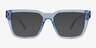 Zoink Clear Blue PlasticSunglass Frames from EyeBuyDirect, Front View