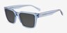 Zoink Clear Blue PlasticSunglass Frames from EyeBuyDirect, Angle View