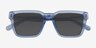Zoink Clear Blue PlasticSunglass Frames from EyeBuyDirect, Closed View