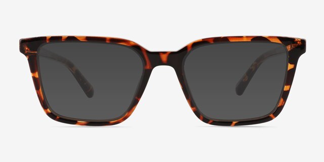 Bauble Tortoise PlasticSunglass Frames from EyeBuyDirect, Front View