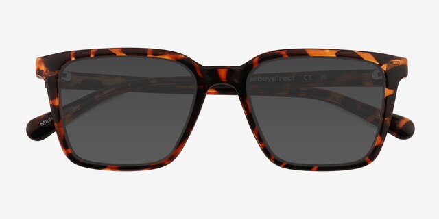 Bauble Tortoise PlasticSunglass Frames from EyeBuyDirect, Closed View