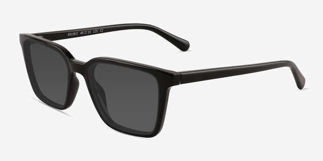 Bauble Black PlasticSunglass Frames from EyeBuyDirect, Angle View