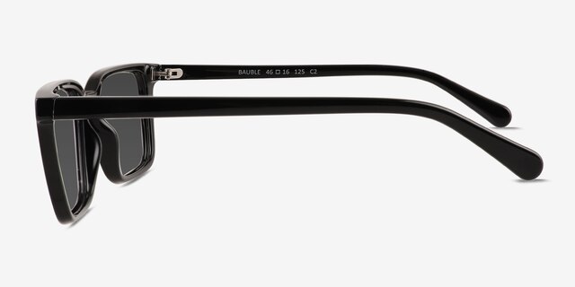 Bauble Black PlasticSunglass Frames from EyeBuyDirect, Side View