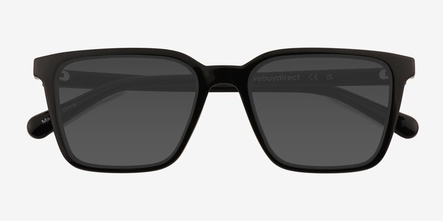 Bauble Black PlasticSunglass Frames from EyeBuyDirect, Closed View