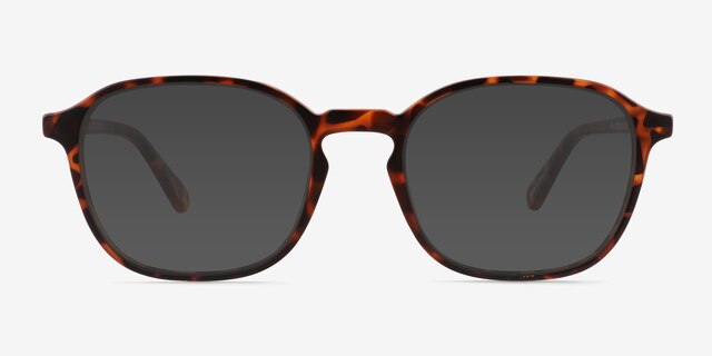 Malarkey Matte Tortoise PlasticSunglass Frames from EyeBuyDirect, Front View