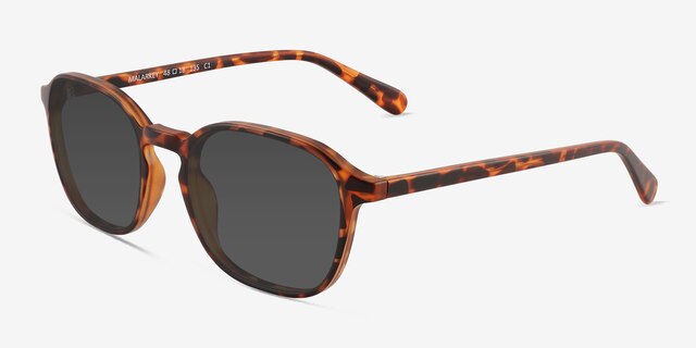 Malarkey Matte Tortoise PlasticSunglass Frames from EyeBuyDirect, Angle View