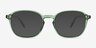 Malarkey Shiny Clear Green PlasticSunglass Frames from EyeBuyDirect, Front View
