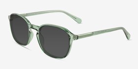 Malarkey Shiny Clear Green  Plastique Soleil de Lunette de vue d'EyeBuyDirect, Vue d'Angle