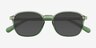 Malarkey Shiny Clear Green PlasticSunglass Frames from EyeBuyDirect, Closed View