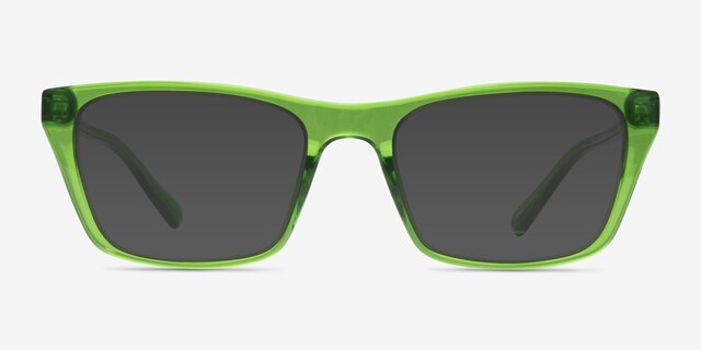 Seabreeze Clear Green PlasticSunglass Frames from EyeBuyDirect, Front View