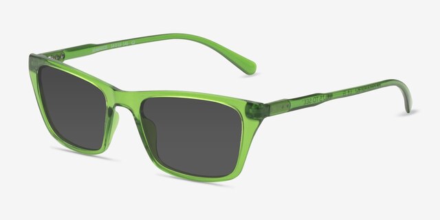 Seabreeze Clear Green PlasticSunglass Frames from EyeBuyDirect, Angle View