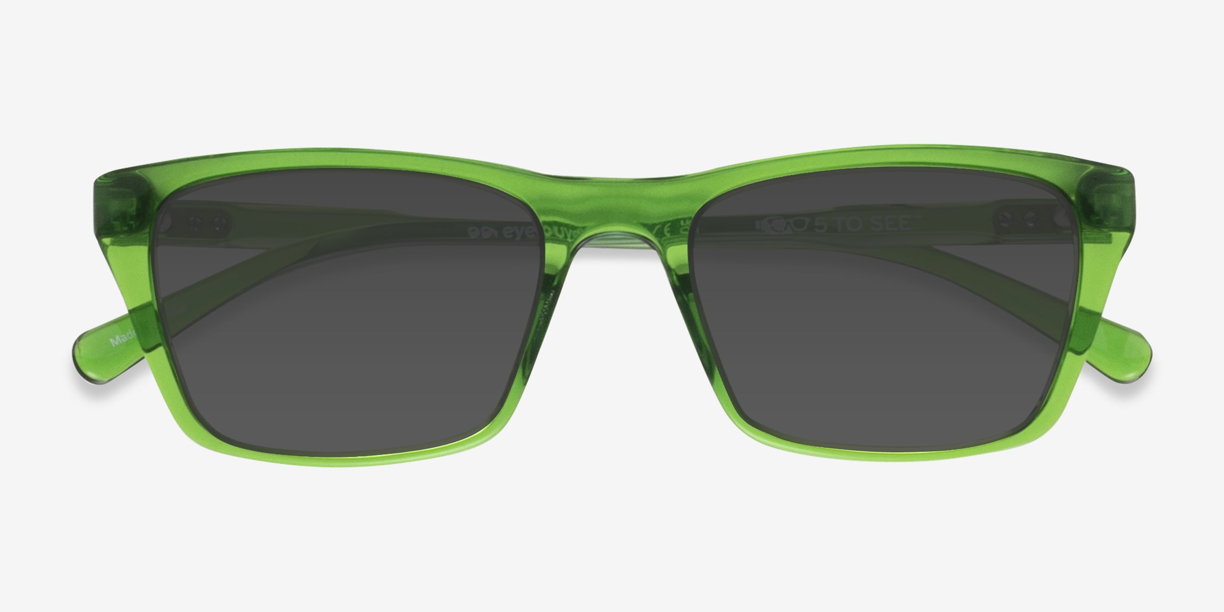 Seabreeze - Square Clear Green Frame Sunglasses For Men  display picture 3