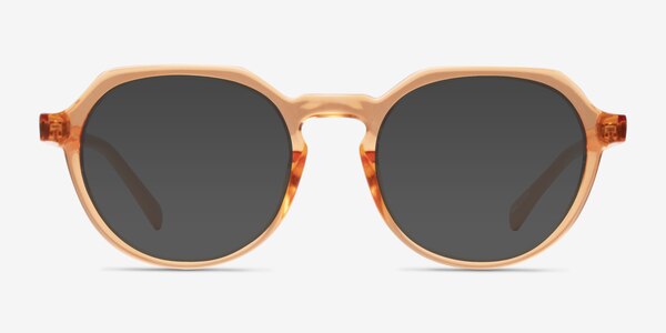 Newleaf Clear Orange Plastic Sunglass Frames