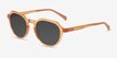 Newleaf Clear Orange PlasticSunglass Frames from EyeBuyDirect, Angle View