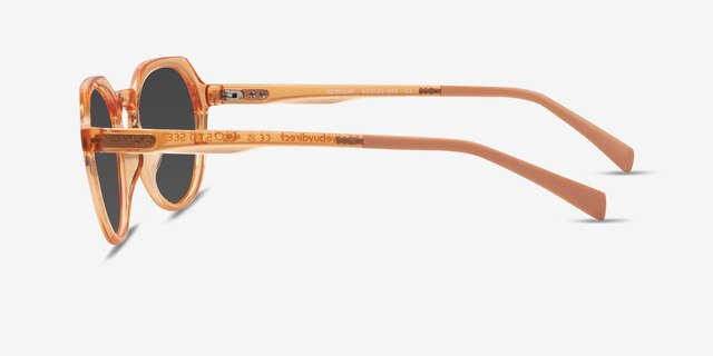 Newleaf Clear Orange PlasticSunglass Frames from EyeBuyDirect, Side View
