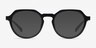 Newleaf Black PlasticSunglass Frames from EyeBuyDirect, Front View