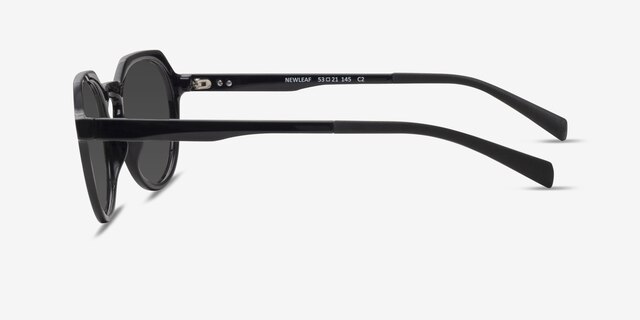 Newleaf Black PlasticSunglass Frames from EyeBuyDirect, Side View