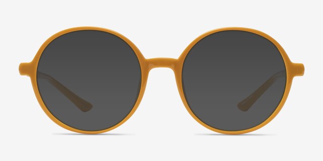 Dayglow Brown PlasticSunglass Frames from EyeBuyDirect, Front View