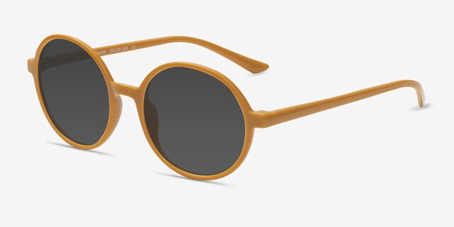 Dayglow Brown PlasticSunglass Frames from EyeBuyDirect, Angle View