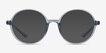 Dayglow Clear Blue PlasticSunglass Frames from EyeBuyDirect, Front View