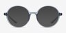 Dayglow Clear Blue PlasticSunglass Frames from EyeBuyDirect, Front View