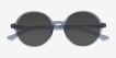 Dayglow Clear Blue PlasticSunglass Frames from EyeBuyDirect, Closed View