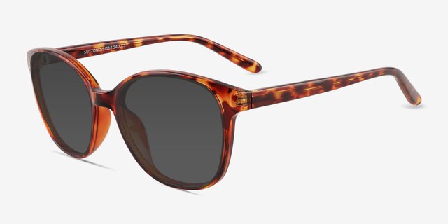 Sutton Tortoise PlasticSunglass Frames from EyeBuyDirect, Angle View