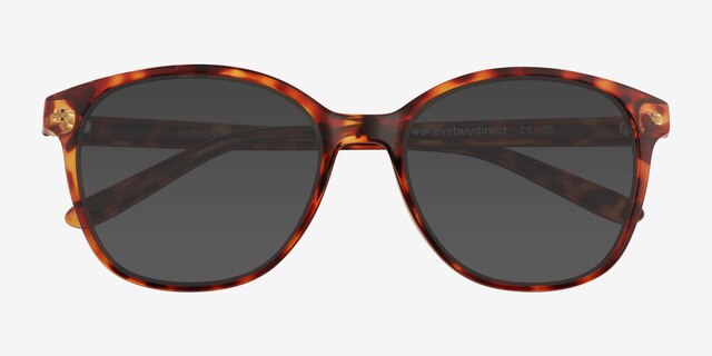 Sutton Tortoise PlasticSunglass Frames from EyeBuyDirect, Closed View