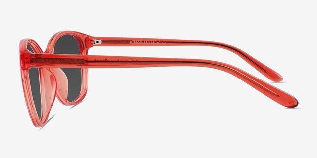 Sutton Clear Coral PlasticSunglass Frames from EyeBuyDirect, Side View