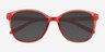 Sutton Clear Coral PlasticSunglass Frames from EyeBuyDirect, Closed View