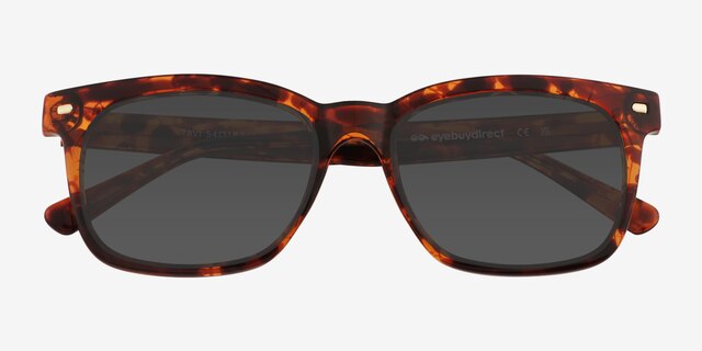 Tavi Tortoise PlasticSunglass Frames from EyeBuyDirect, Closed View