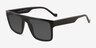 Calloway Shiny Black PlasticSunglass Frames from EyeBuyDirect, Angle View