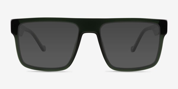 Calloway Clear Dark Green  Plastic Sunglass Frames