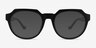 Greer Matte Black PlasticSunglass Frames from EyeBuyDirect, Front View